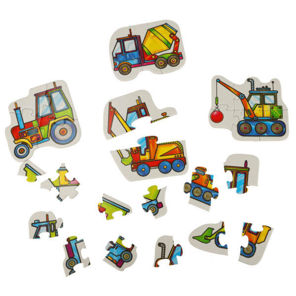 ALEXANDER Puzzle dla maluszków - maszyny budowlane 2+ - obrazek 3