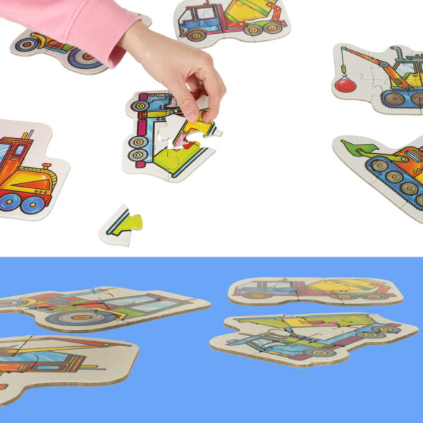 ALEXANDER Puzzle dla maluszków - maszyny budowlane 2+ - obrazek 4