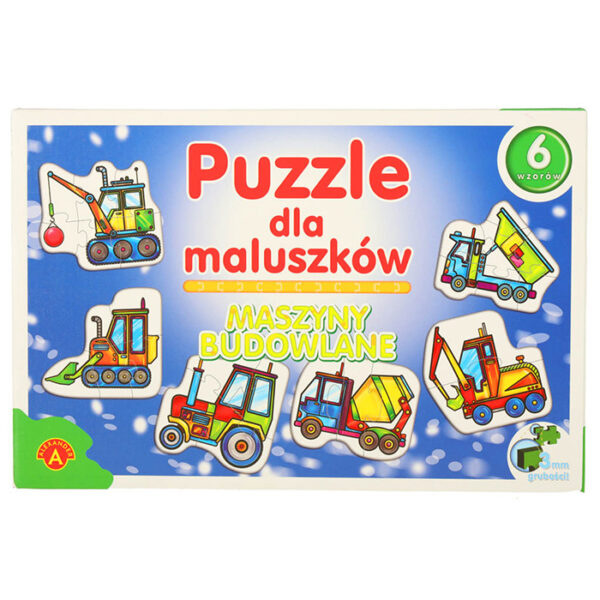ALEXANDER Puzzle dla maluszków - maszyny budowlane 2+ - obrazek 5