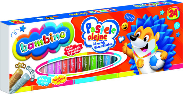 Pastele olejne kredki pastelowe Bambino 24 kolory - obrazek 2