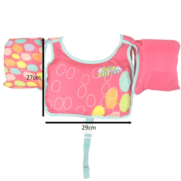 Kamizelka piankowa z rękawkami do pływania kapok dla dzieci 3-6 lat 19-30 kg BESTWAY 32174 różowa - obrazek 6