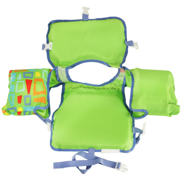 Kamizelka piankowa z rękawkami do pływania kapok dla dzieci 3-6 lat 19-30 kg BESTWAY 32174 zielona - obrazek 4