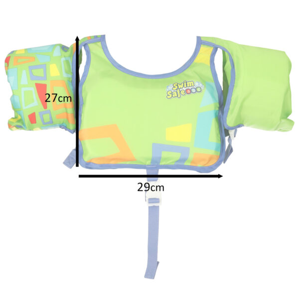 Kamizelka piankowa z rękawkami do pływania kapok dla dzieci 3-6 lat 19-30 kg BESTWAY 32174 zielona - obrazek 6