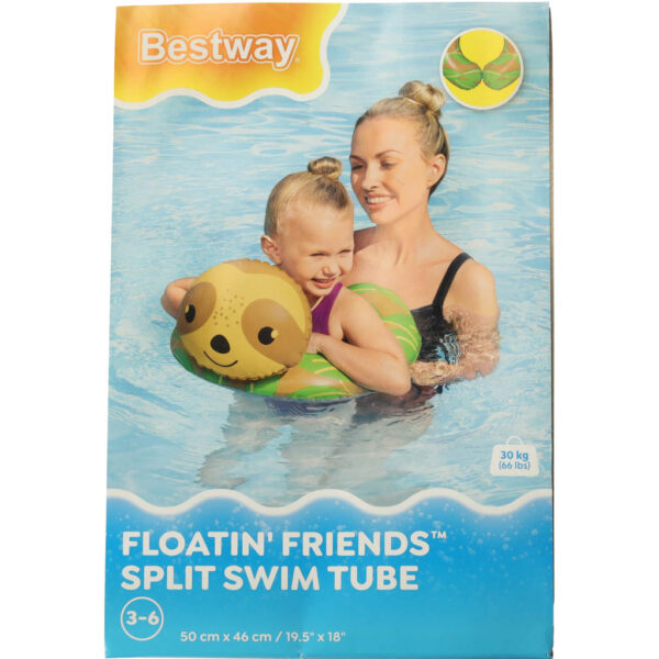 Kółko do pływania koło dmuchane BESTWAY 36405 leniwiec 50x46cm - obrazek 10