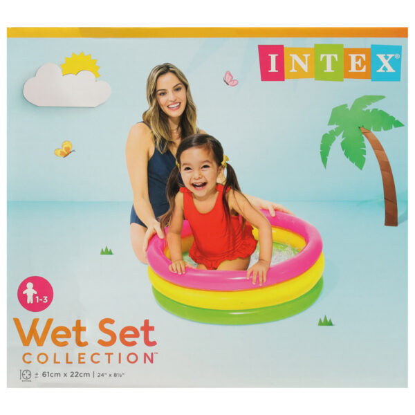 INTEX 57107 Basen ogrodowy dmuchany dla dzieci tęczowy - obrazek 9