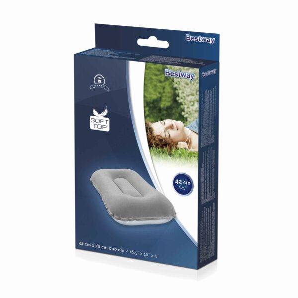 Poduszka dmuchana turystyczna welurowa BESTWAY 67121 - obrazek 3