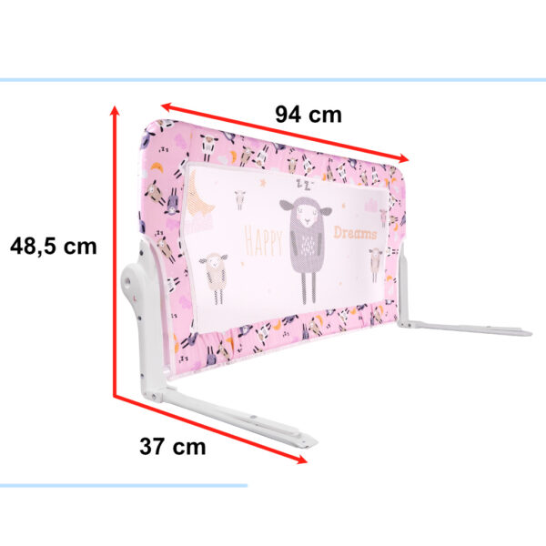 Barierka osłona ochronna do łóżka otwierana 90cm owieczka - obrazek 3