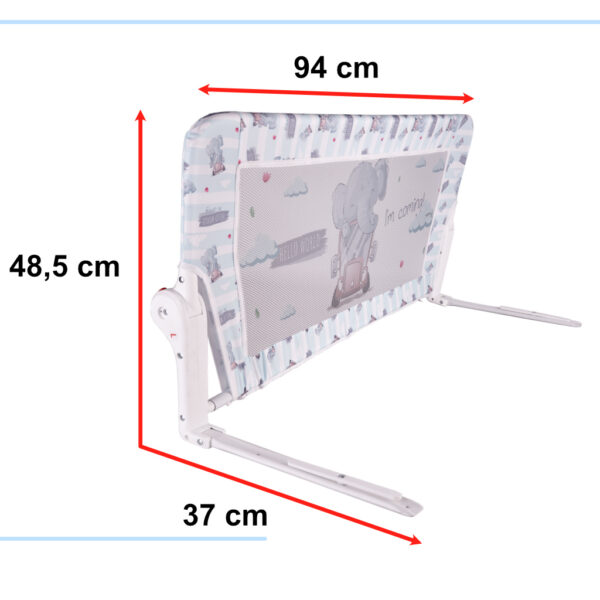 Barierka osłona ochronna do łóżka otwierana 90cm słonik - obrazek 3