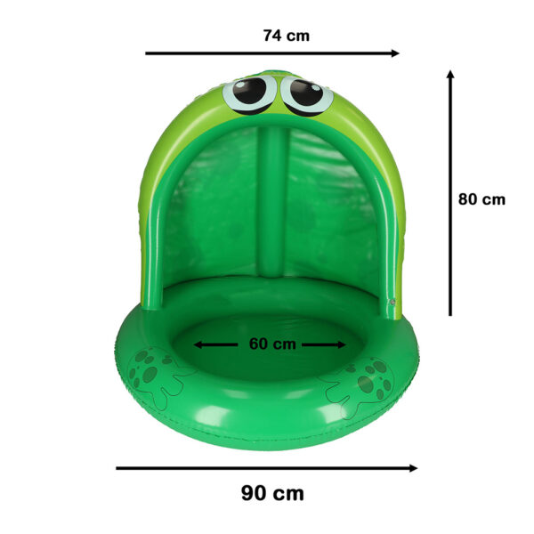Basen dmuchany ogrodowy dla dziecka brodzik z daszkiem żaba 95cm - obrazek 5