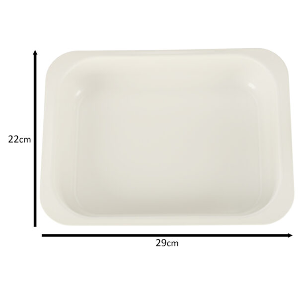 Blacha do pieczenia tortownica forma do ciast wypieków tłoczona 29cm x 22cm x 6cm brązowa - obrazek 5