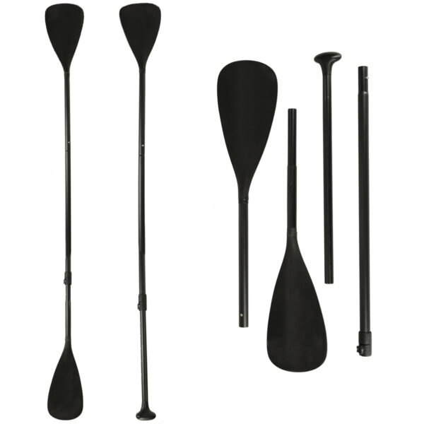 Deska SUP pompowana do pływania z siedzeniem akcesoriami wiosło zestaw turkusowa 350 cm - obrazek 12