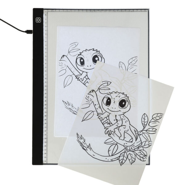 Deska kreślarska tablica tablet graficzny kalka do rysowania podświetlana LED A3 - obrazek 6