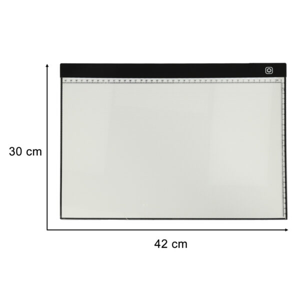 Deska kreślarska tablica tablet graficzny kalka do rysowania podświetlana LED A3 - obrazek 7