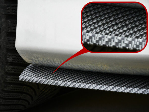 Dokładka zderzaka osłona uniwersalna spoiler carbon 2,5m czarna - obrazek 8