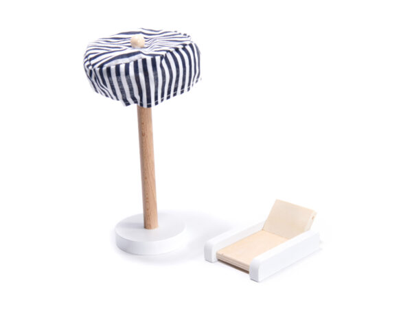 Domek dla lalek drewniany MDF mebelki 78cm czarny LED - obrazek 5