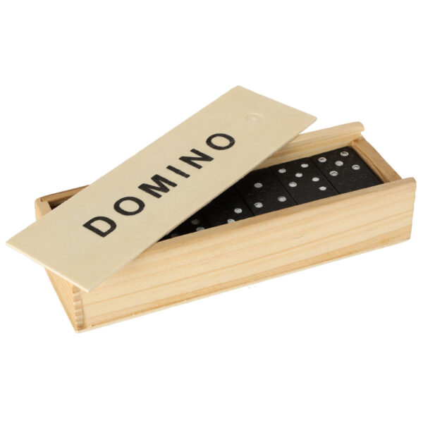 Domino drewniane gra rodzinna edukacyjna z etui klocki z drewna do gry - obrazek 7