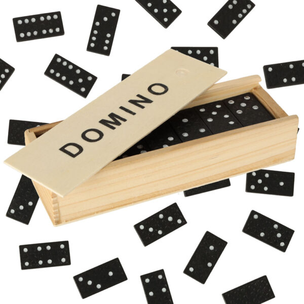 Domino drewniane gra rodzinna edukacyjna z etui klocki z drewna do gry - obrazek 8