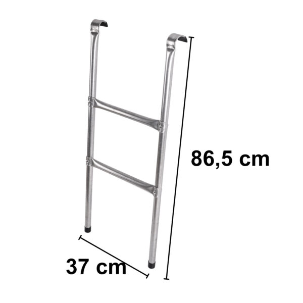 Drabinka do trampoliny ogrodowej schodki uniwersalna metalowa 86,5 x 37 cm - obrazek 4