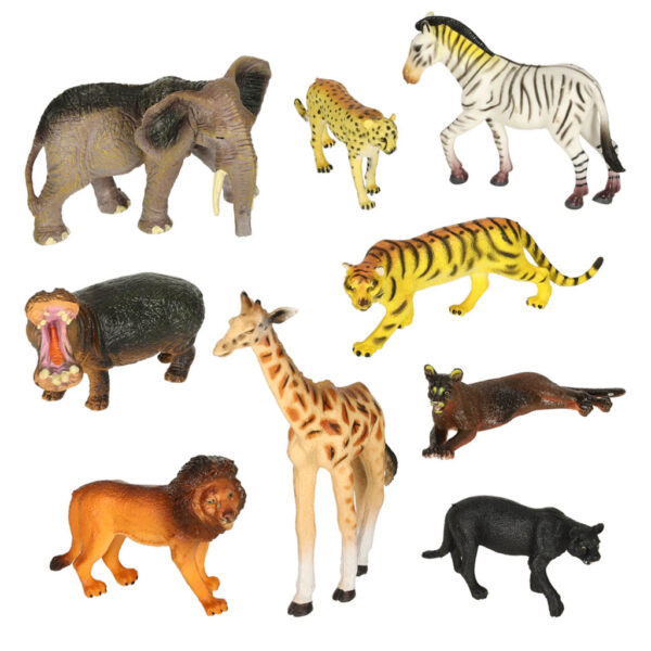 Figurki zwierząt zwierzęta zoo safari farma akcesoria skrzynka 28el. - obrazek 3