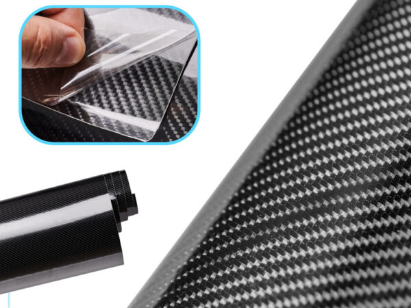 Folia rolka carbon 5D czarna 1,52x18m - obrazek 2