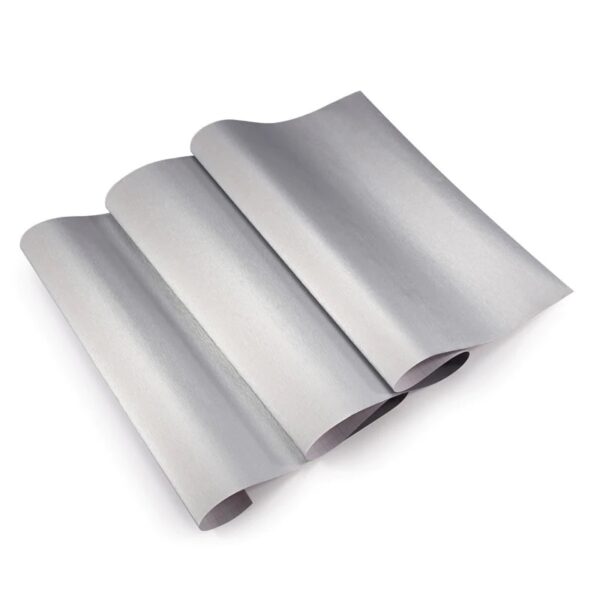 Folia okleina rolka aluminium imitująca metal metalic szczotkowana szara 1,52x30m - obrazek 2