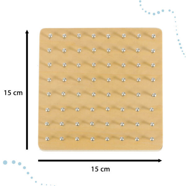 Geoboard geoplan drewniana układanka tworzenie kształtów z gumek - obrazek 3
