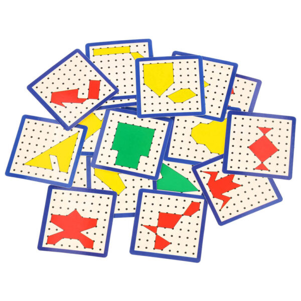 Geoboard geoplan drewniana układanka tworzenie kształtów z gumek - obrazek 7
