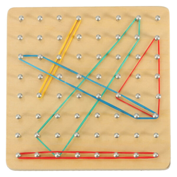 Geoboard geoplan drewniana układanka tworzenie kształtów z gumek - obrazek 9