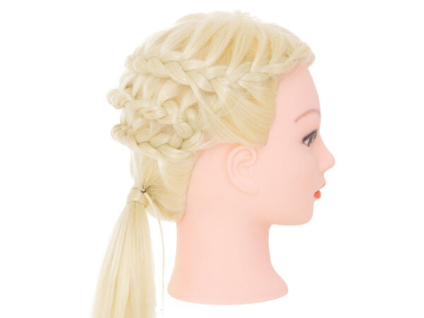 Główka głowa treningowa fryzjerska naturalne włosy blond - obrazek 2