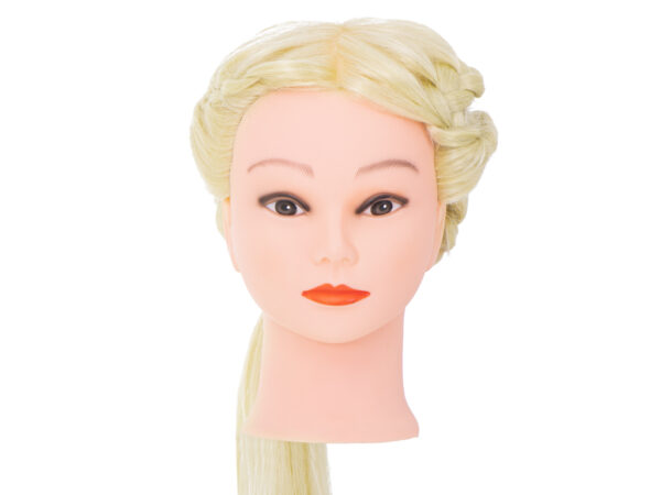 Główka głowa treningowa fryzjerska naturalne włosy blond - obrazek 3