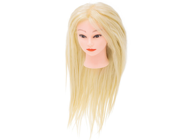 Główka głowa treningowa fryzjerska naturalne włosy blond - obrazek 8