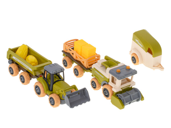 Gospodarstwo rolne farma traktor kombajn maszyny rolnicze zwierzęta zagroda konie + narzędzia wkrętarka - obrazek 4