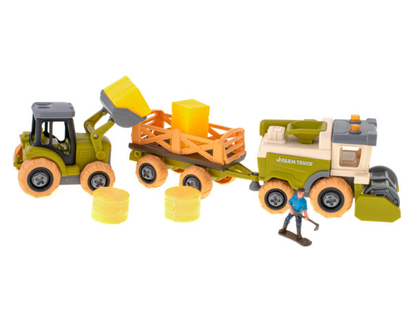 Gospodarstwo rolne farma traktor kombajn maszyny rolnicze zwierzęta zagroda konie + narzędzia wkrętarka - obrazek 5