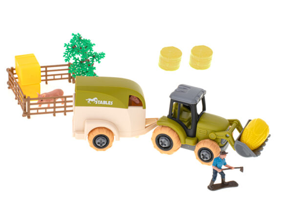 Gospodarstwo rolne farma traktor kombajn maszyny rolnicze zwierzęta zagroda konie + narzędzia wkrętarka - obrazek 6