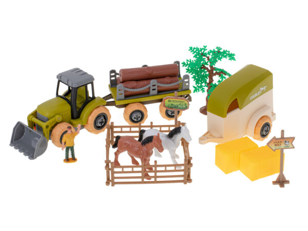Gospodarstwo rolne farma traktor maszyny rolnicze zwierzęta zagroda konie + śrubokręt - obrazek 2