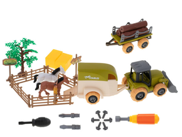 Gospodarstwo rolne farma traktor maszyny rolnicze zwierzęta zagroda konie + śrubokręt - obrazek 4