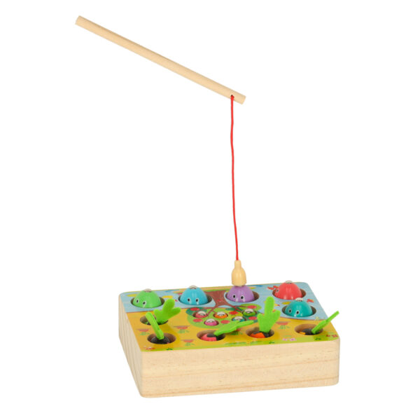 Gra drewniana montessori łowienie rybek marchewki robaczki - obrazek 4