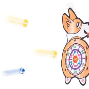 Tarcza Dart z rzutkami piłkami na rzep celowanie rzut do celu corgi