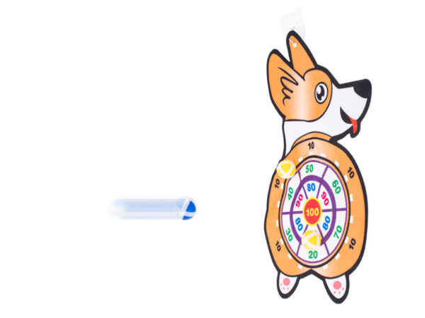 Tarcza Dart z rzutkami piłkami na rzep celowanie rzut do celu corgi - obrazek 2