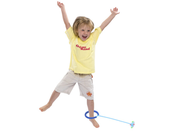 Hula hop na nogę skakanka skipper piłka świecąca migająca LED niebieska - obrazek 2