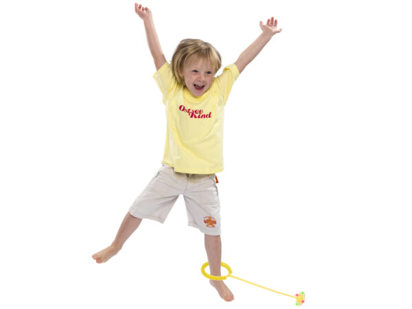 Hula hop na nogę skakanka skipper piłka świecąca migająca LED żółta - obrazek 2