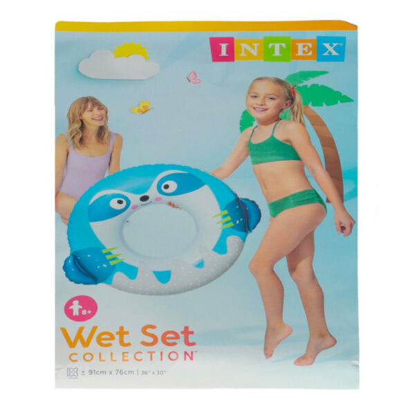 INTEX 59266 Kółko do pływania koło dmuchane ponton plażowy leniwiec max 40kg 76 cm - obrazek 8