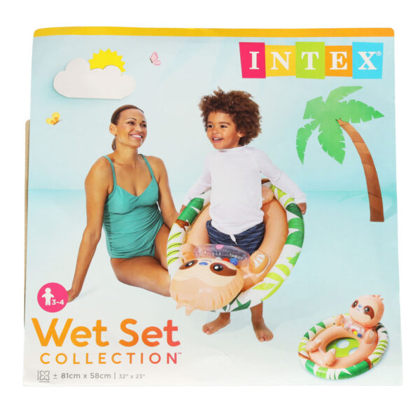 INTEX 59570 Kółko do pływania dla niemowląt koło pontonik dla dzieci dmuchany z siedziskiem leniwiec max 23kg 3-4lata - obrazek 2