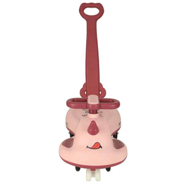 Jeździk grawitacyjny LED Swing FIX S1 skuter z rączką różowy max 65kg - obrazek 6