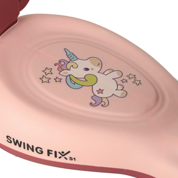 Jeździk grawitacyjny LED Swing FIX S1 skuter z rączką różowy max 65kg - obrazek 10