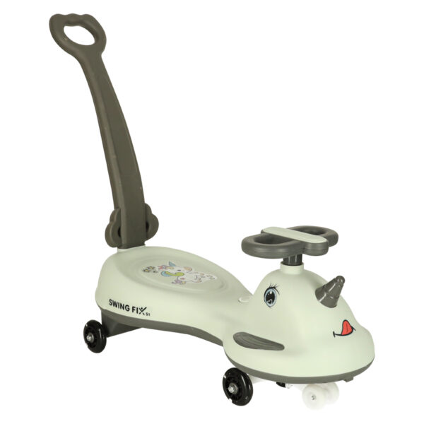 Jeździk grawitacyjny LED Swing FIX S1 skuter z rączką szary max 65kg - obrazek 3