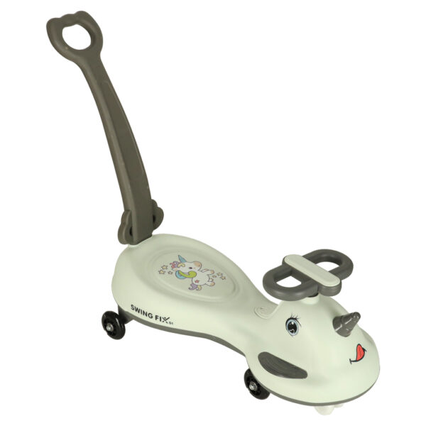 Jeździk grawitacyjny LED Swing FIX S1 skuter z rączką szary max 65kg - obrazek 4