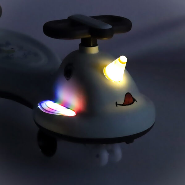 Jeździk grawitacyjny LED Swing FIX S1 skuter z rączką szary max 65kg - obrazek 11