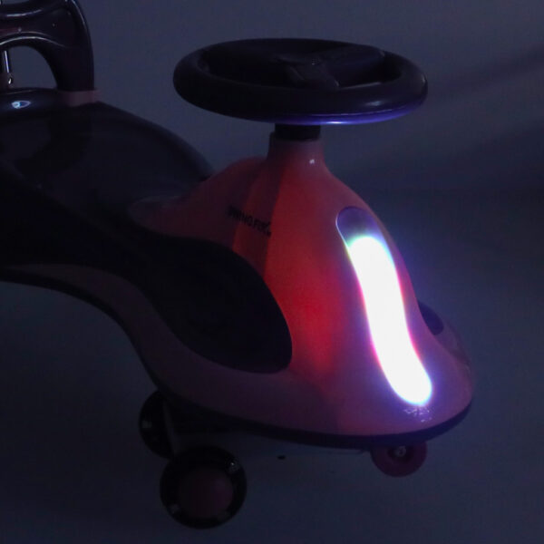 Jeździk grawitacyjny LED Swing FIX S2 skuter z rączką fioletowy max 100kg - obrazek 10