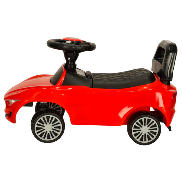 Jeździk pchacz samochód auto z dźwiękiem i światłami czerwony - obrazek 4